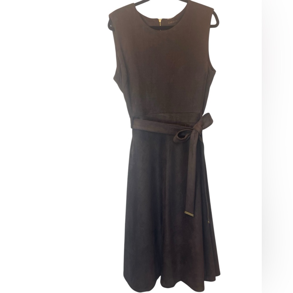 Calvin Klein Elegant Brown Sleeveless Dress Size on tag 22W/22F/22M